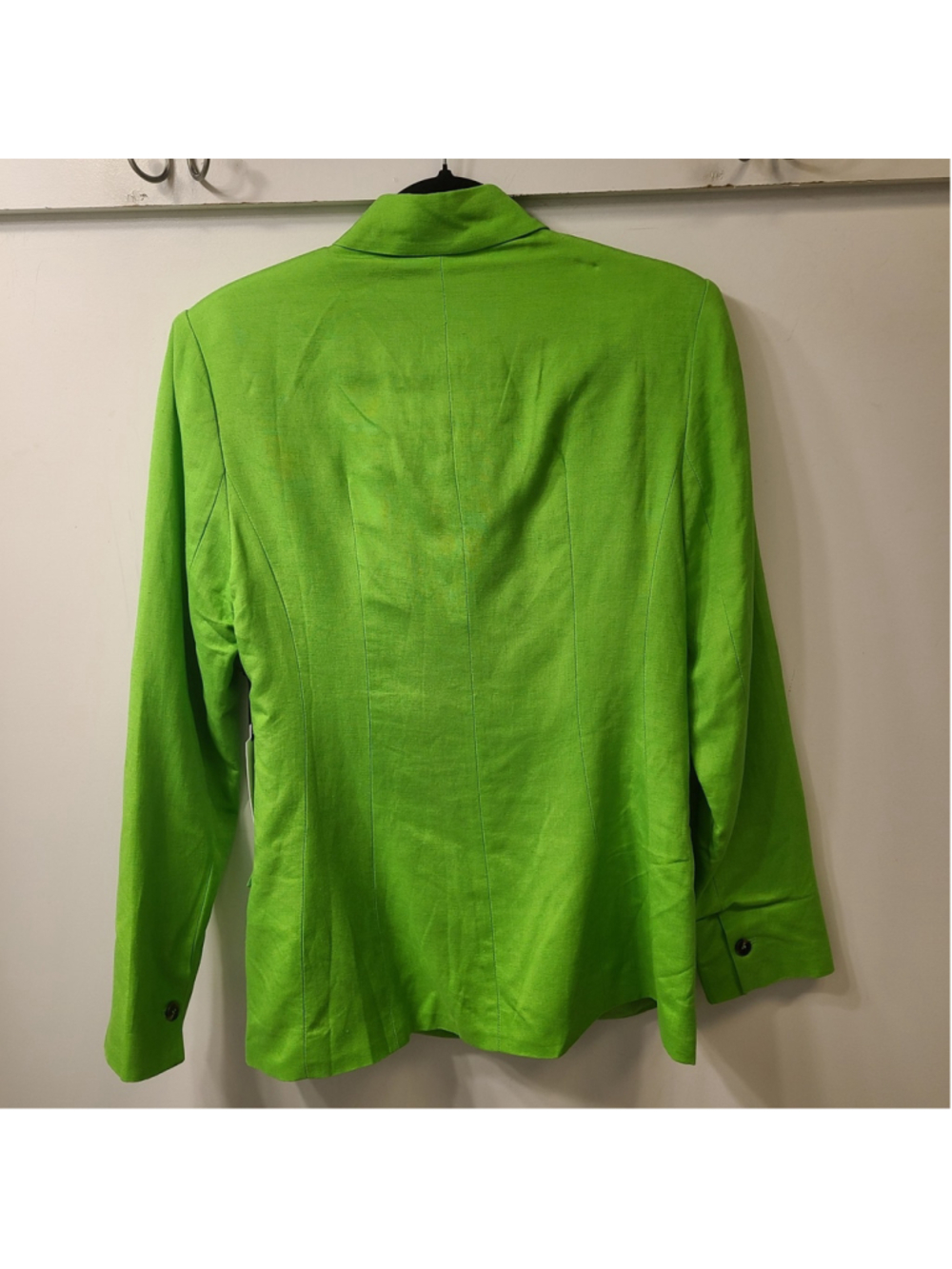 NEW ASTR The Label Lime Green Linen Blend Blazer Womens Medium Career Lined - Picture 3 of 10